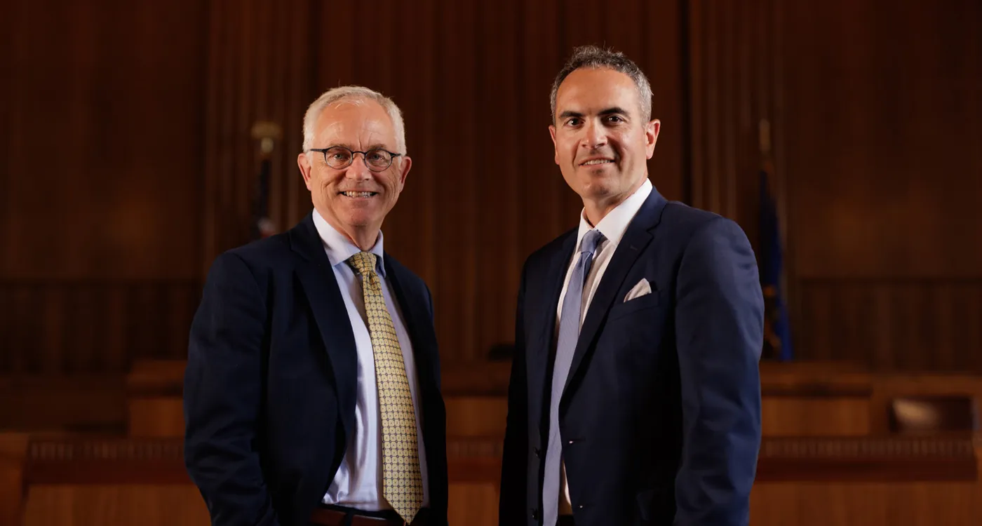 O'Brien & Ford's West Seneca personal injury attorneys in a Buffalo courtroom