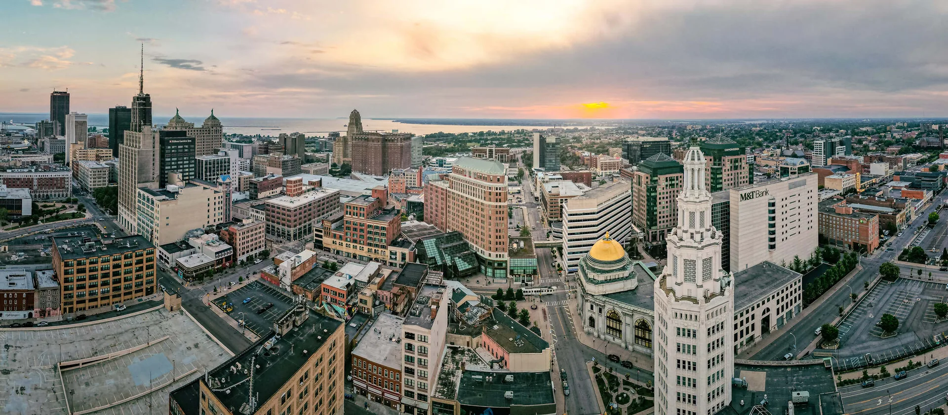 The Buffalo skyline near West Seneca, where our accident attorneys handle wrongful death claims